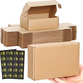 Small Shipping Boxes, 6x4x2 Inch 30 Pack Cardboard Boxes, Brown Mailer Boxes for Packaging Small Business