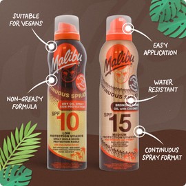 Malibu Continuous Bronzing Tanning Oil Coconut (SPF 15) - 175 ml