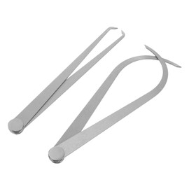 GLEAVI 2pcs Caliper Firm Joint Firm Friction Joint Measuring Modeling Clay Inside Measuring Tool Pliers Exterior Veneers Steel Silver