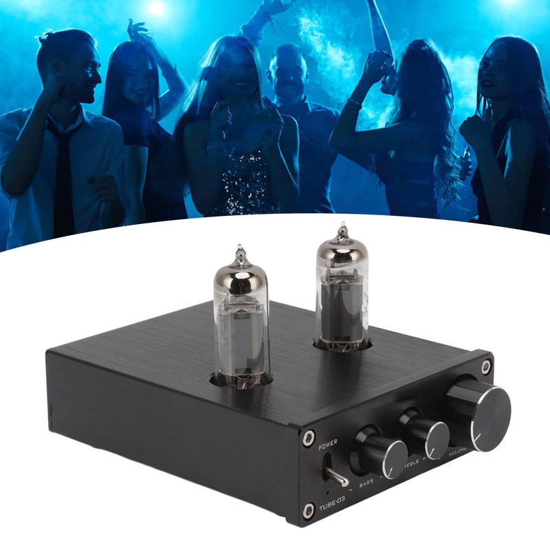 TUBE 03 Audio Amplifier Black with 6K4 Electronic Bile Duct