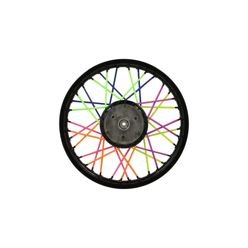 Set: 36x Spoke Covers Neon Pink, Spoke Guards, Length 180mm