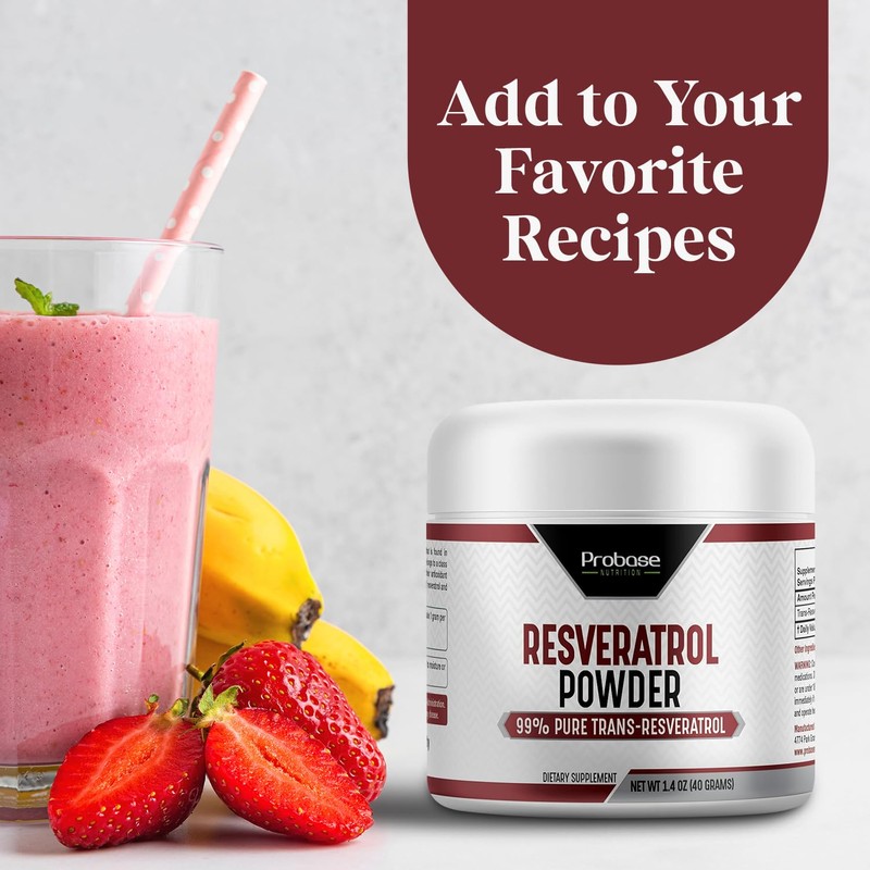 Trans Resveratrol Supplement, High Purity Resveratrol Powder for Age Support,