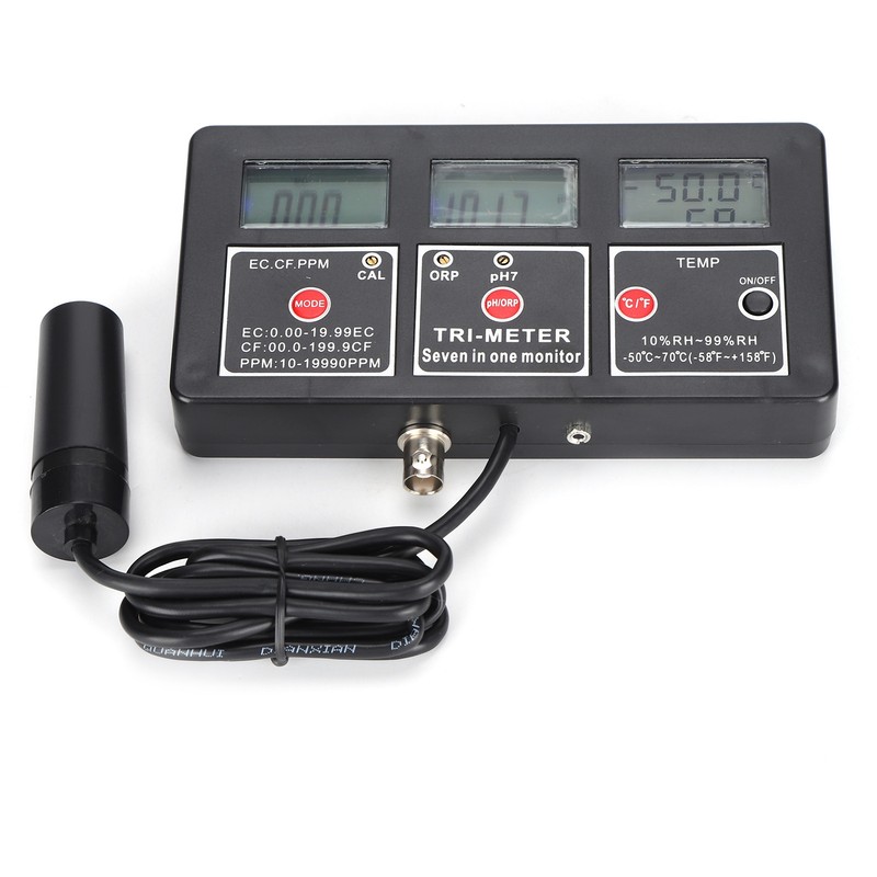PH‑218 7 in 1 Water Quality Tester PH/TEMP/EC/CF/TDS/OPR/RH Water Meter