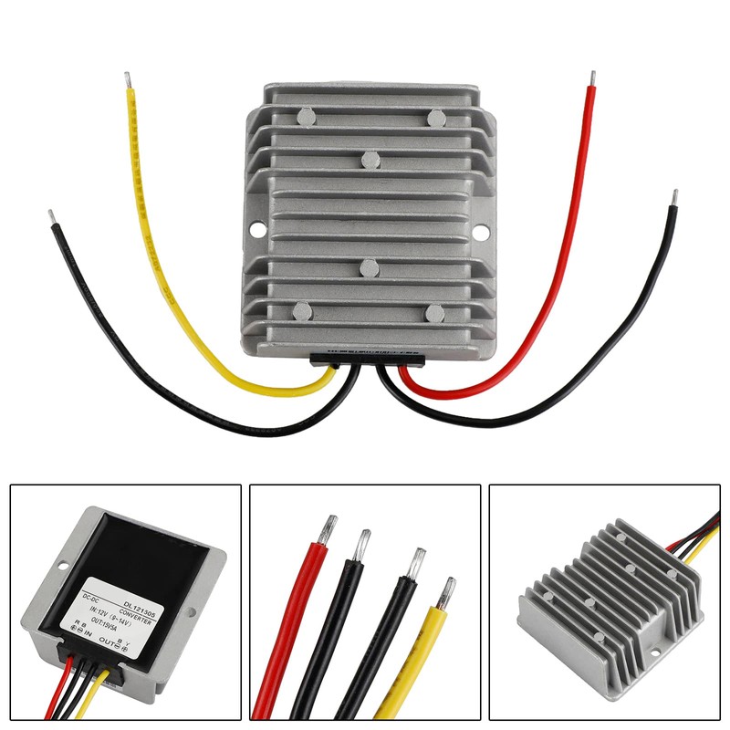 Areyourshop Waterproof DC/DC Converter Regulator 12V Step Up to 15V