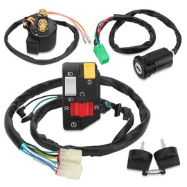 M MATI Handlebar Key Starter Relay Switch Kit for Honda TRX400X 400X TRX400EX 400EX 2008-2014 35130-HN1-A72 35100-HN1-A41 35850-HN1-A70