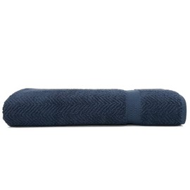 Linum Home Textiles Herringbone Weave 100% Turkish Cotton Bath Sheet Color: Midnight Blue