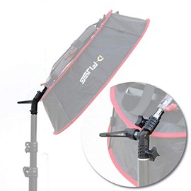 Kamerar Multi-Angle Light Stand Adapter - LED Panel Mount, 1/4” and 3/8" Threaded Screw on ⅝” Stud, Spring Loaded Handle, Angle Adjustment Knob, Photo Video Film