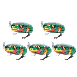 Wind Up Toys, Jumping Frogs Green Metal Jumping Frogs Wind Up Toys 5Pcs Clockwork Spring Frogs Toy Hoppity Frogs for Cat Dog Playing Accessories (#1)