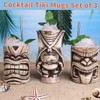 Tiki Mugs Set - Large Ceramic Tiki Mug, Cocktail Mugs