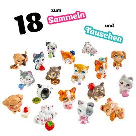 Simba - Kawaii Pups, 1 Cucciolo su Cupcake a sorpresa, Mini Figura da collezione Stile Kawaii, 4,5 cm, 18 modelli assortiti, selezione modello casuale, 105952525S30
