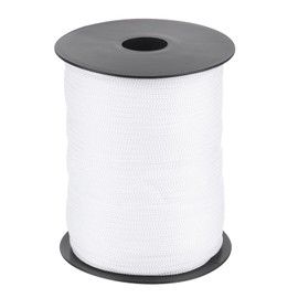 sourcing map 3mm Polypropylene Rope Braided Ropes, 100m Nylon Rope Hollow Utility Cord for Clothesline, Camping, Hiking, Outdoor, Beige White