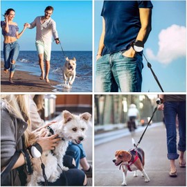 Retractable Hands Free Dog Leash, 360° Tangle-Free Heavy Duty Wrist Dog Walking Leash with 8.2 ft strong Cord and Reflective Nylon Tape, One Button Brake, Pause, Lock for Small Dog or Cat up to 55 lbs