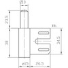 Door Hinge Frame Part 312 V 8100 WF for Rebated