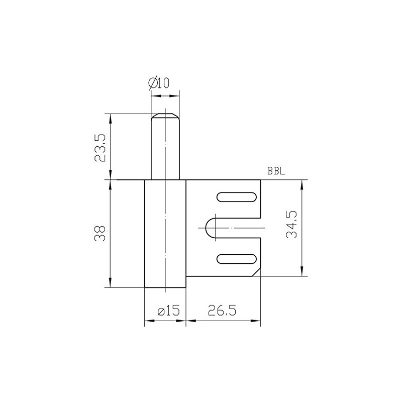Door Hinge Frame Part 312 V 8100 WF for Rebated