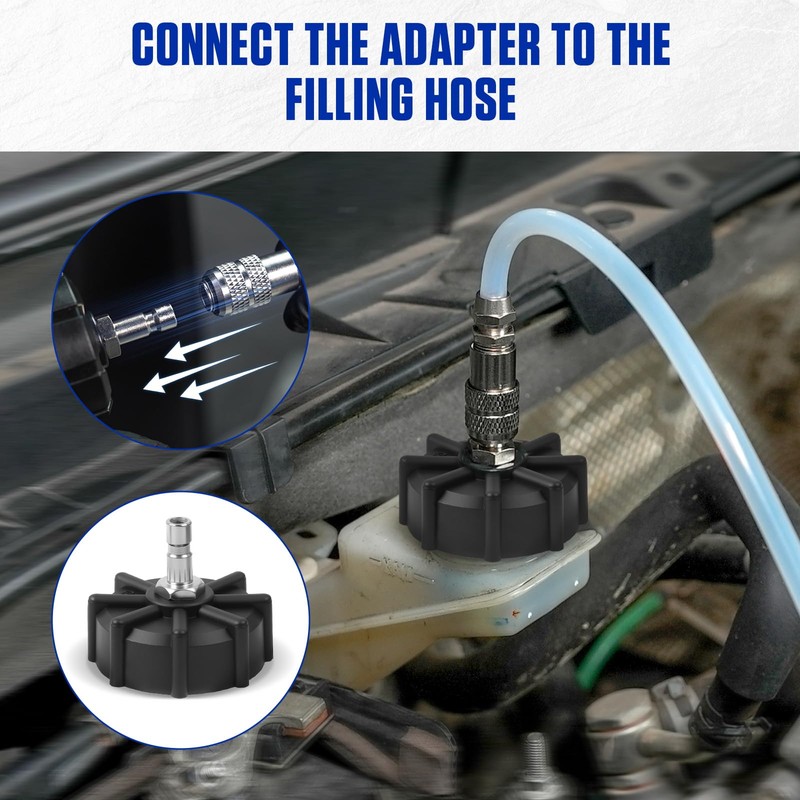 MR CARTOOL Automotive Brake Bleeder Kit 12PCS Master Cylinder Adapters