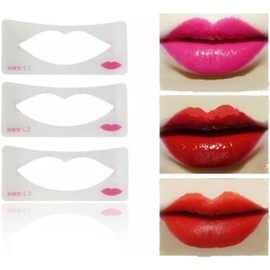 3 Pcs Lip Liner Stencils Lip Painting Template Women Lip Make Up Mold Card Beginner Cosmetic Aid Tools