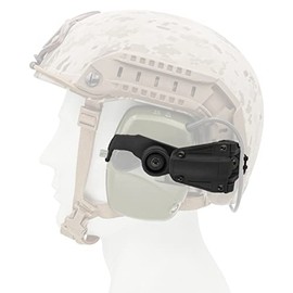 Tactical Helmet ARC Rail Adapter for Tactical Electronic Shooting Earmuffs, Compatible with Howard Leight Impact Sport Product Model ‎R - 01526 Headphones (BK)