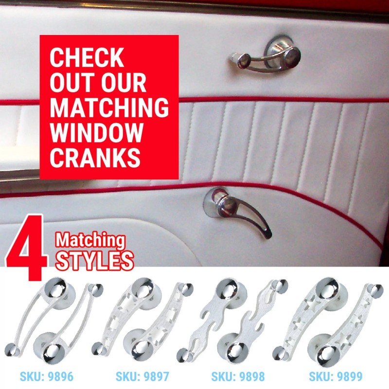 Autoloc Brushed Billet Aluminum Interior Car Door Handle Levers (Pair)
