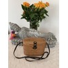 LaFiore24 stabile Rattan Korb Tasche Damen Bali Umhängetasche Schultertasche oval