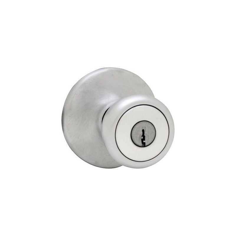 Kwikset Mobile Home Entry Knob in Satin Chrome