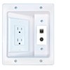 RiteAV CAT6-SHIELDED TOSLINK Recessed Wall Plate Cable Concealer Management Kit