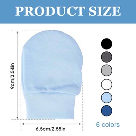 BIKPRST 6 Pairs Baby Gloves Cotton Mittens Anti-Grab Mittens For 0-6 Months Baby Boys And Girls