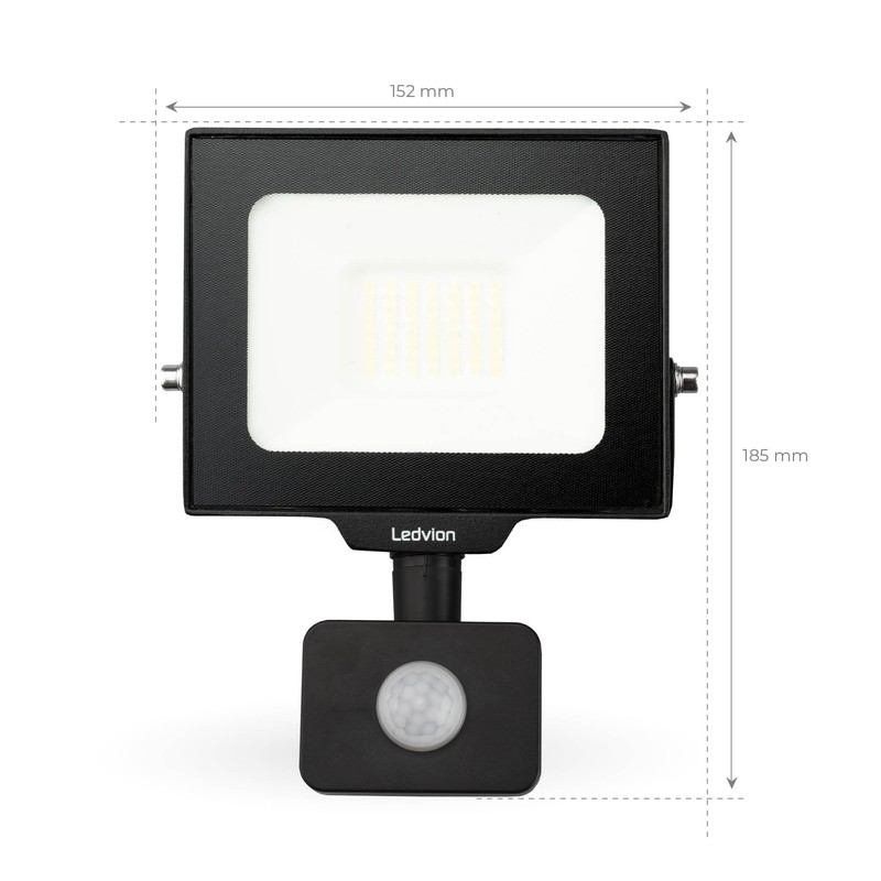 Ledvion LED Spotlight with Motion Sensor 30 W IP44 6000