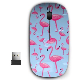 KAWAMOUSE 2.4G Ergonomic Portable USB Wireless Mouse for PC, Laptop, Computer, Notebook with Nano Receiver (Flamingo Bird)