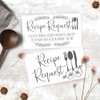 50 Bridal Shower Recipe Request Cards - Laurel and Utensil