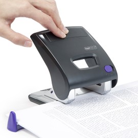 Rapesco X5-30ps Less Effort 2 Hole Punch, 30 Sheets, Black/Purple