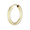 NKlaus 2563 Single Hoop Earrings 925 Sterling Silver Gold-Plated 2.5