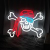 Pirate Neon Light Skull Pirate LED Light Wall Decor Art