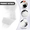 Ruzister White Long Hair Plush Fabric Band, Faux Fur Ribbon