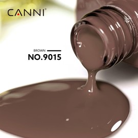 CANNI Brown Gel Nail Polish, 1Pcs Dark Brown Gel Polish Chocolate Coffee Brown Color Nail Polish Gel High Gloss Soak Off U V Gel Nail French Nail Manicure Salon DIY