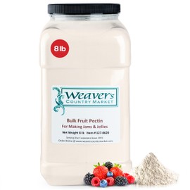 Weaver's Country Market Bulk Fruit Pectin Powder for Jams and Jellies - Made in USA Pectin for Canning Jelly, Cost Effective Pectin for Canning Jam (8 Lb. Plastic Container with Screw-on Lid)