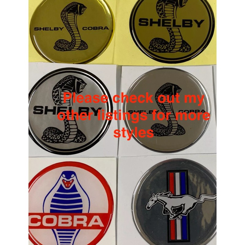 FORD SHELBY COBRA MUSTANG WHEELS CENTER CAP DECALS STEERING EMBLEMS