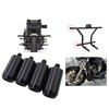 WLZW Black 2pcs Motorcycle Crash Bar Guard Ball Engine Guard