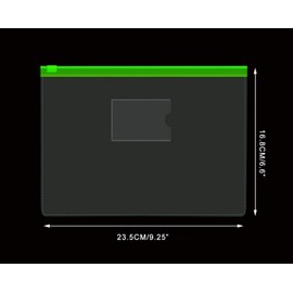 10Pcs A5 Clear Plastic File Bags File Folders Zip Bags (A5-Clear-10PCS)