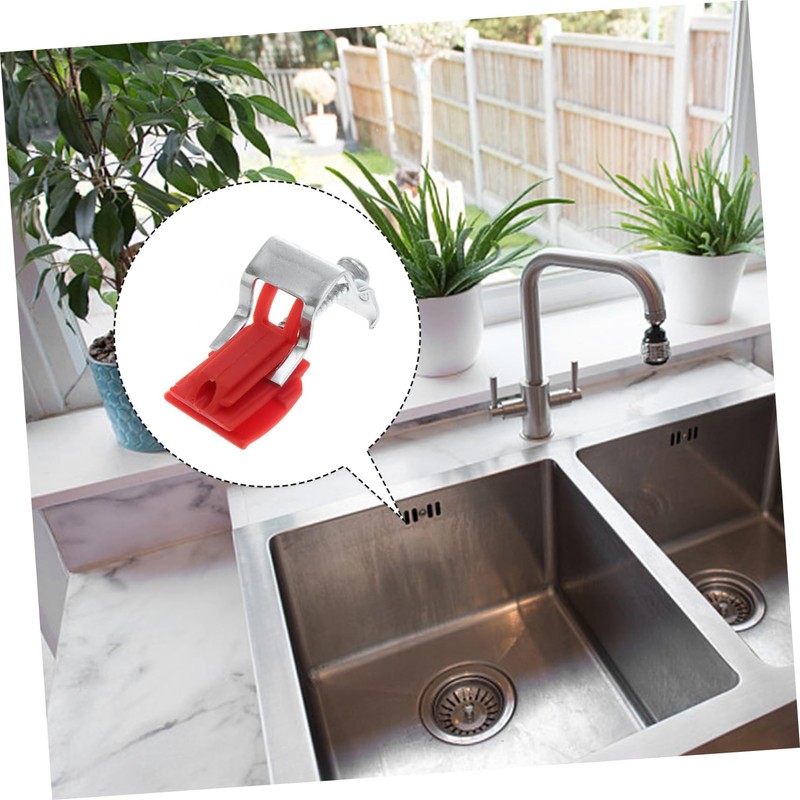 Operitacx 5Pcs Kitchen Sink Fixing Clamps Sink Mounting Clips for