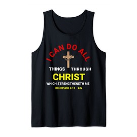 Christian Jesus Christ I Can Do All Things Bible Scripture Tank Top