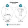 ledscom.de KLUK GU10 Clamp Light with Gooseneck, White with GU10,