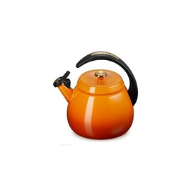 Le Creuset Enamel on Steel Cloche Kettle, 2.2 qt., Persimmon with Gold Accents