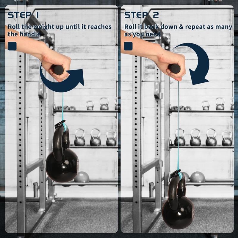 Wrist Forearm Roller Strengthener Exerciser：Forearm Blaster Forearm Roller Grip Strength