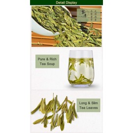West Lake Longjing Tea(Ming Qian),Fresh Dragon Well Green Tea Leaf from Old Tea Tree,Pick Before Qingming & Fried Deeply,Class A, 3.5 oz.,100g,明前西湖龙井