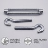 (Pack of 2) Turnbuckle Wire Tensioner M10, Adjustable Turnbuckles Hook