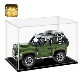 LANSCOERY Clear Acrylic Display Case, Assemble Horizontal Display Box Stand with Black Base, Dustproof Protection Showcase for Collectibles Memorabilia Figurines (14x10x6inch; 35x25x15cm)