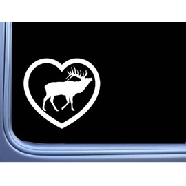 EZ-STIK Elk Big Heart L803 6 inch Sticker Bugle Call camo Hunting Bull Decal