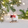 Sheep On Skis Hanging Decoration