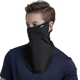 OZERO (Supervised by an American Dermatologist) Face Cover, Ear Cover, UV Protection, Cooling Sensation, UPF 50+ Measured, For Summer, One Size Fits Most, Neck Cover, Face Mask, Men's, Women's