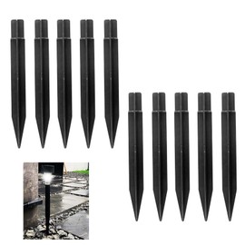 Ground Spike Lamp, Solar Lights Spike Replacement Parts, Plastic Ground Spike, Garden Light Ground Spike Replacement ABS Lights Poles, Ground Spikes for Yard Pathway Poles, Solar Lights Spike (Pack of